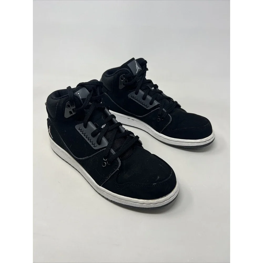 Nike Air Jordan 1 Flight 2 BG 631784-003 Sz 7Y Black White Sneakers